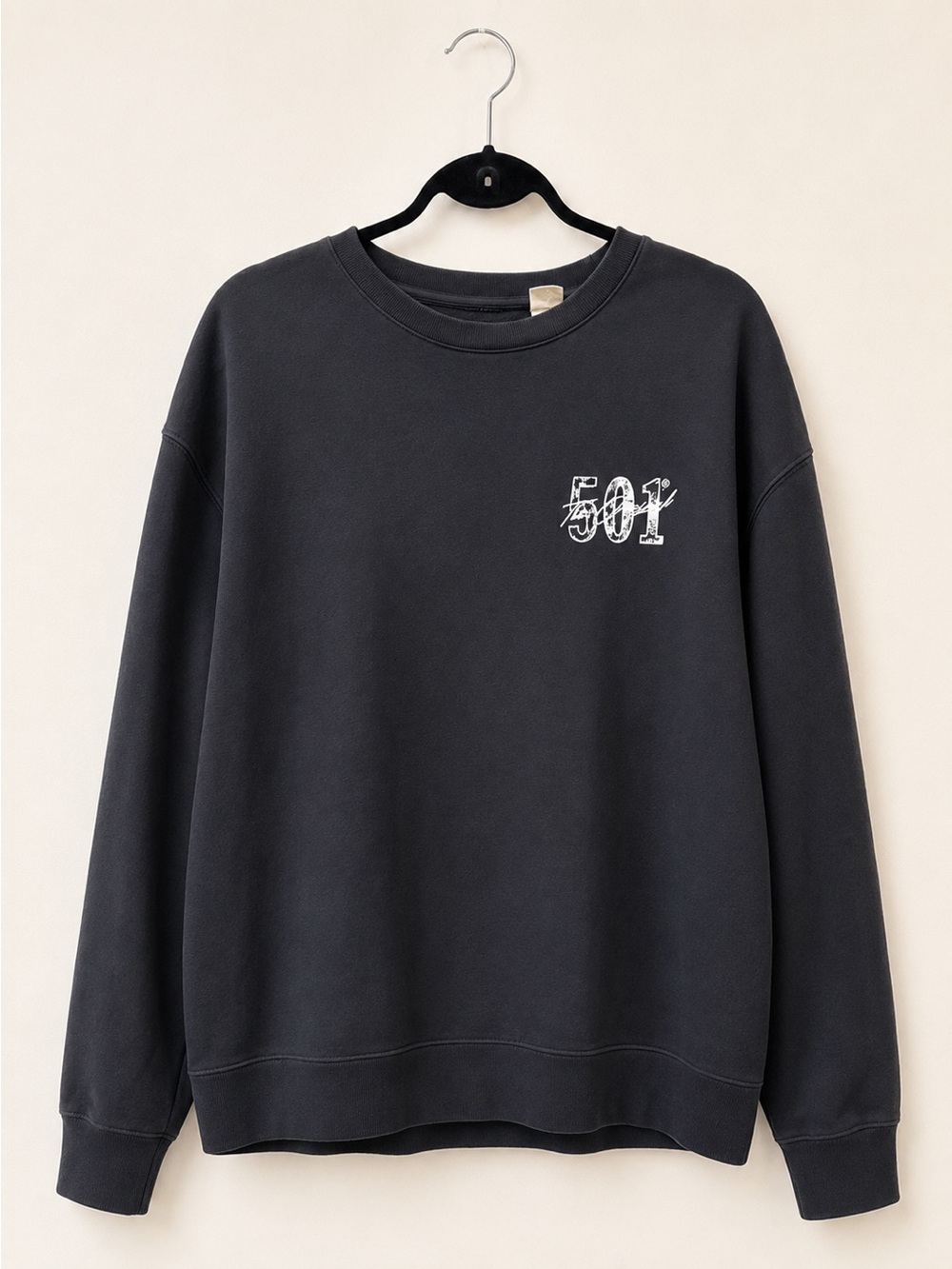 Levi’s 501 Graphic Crewneck Sweatshirt | Oversized Black Pullover XL